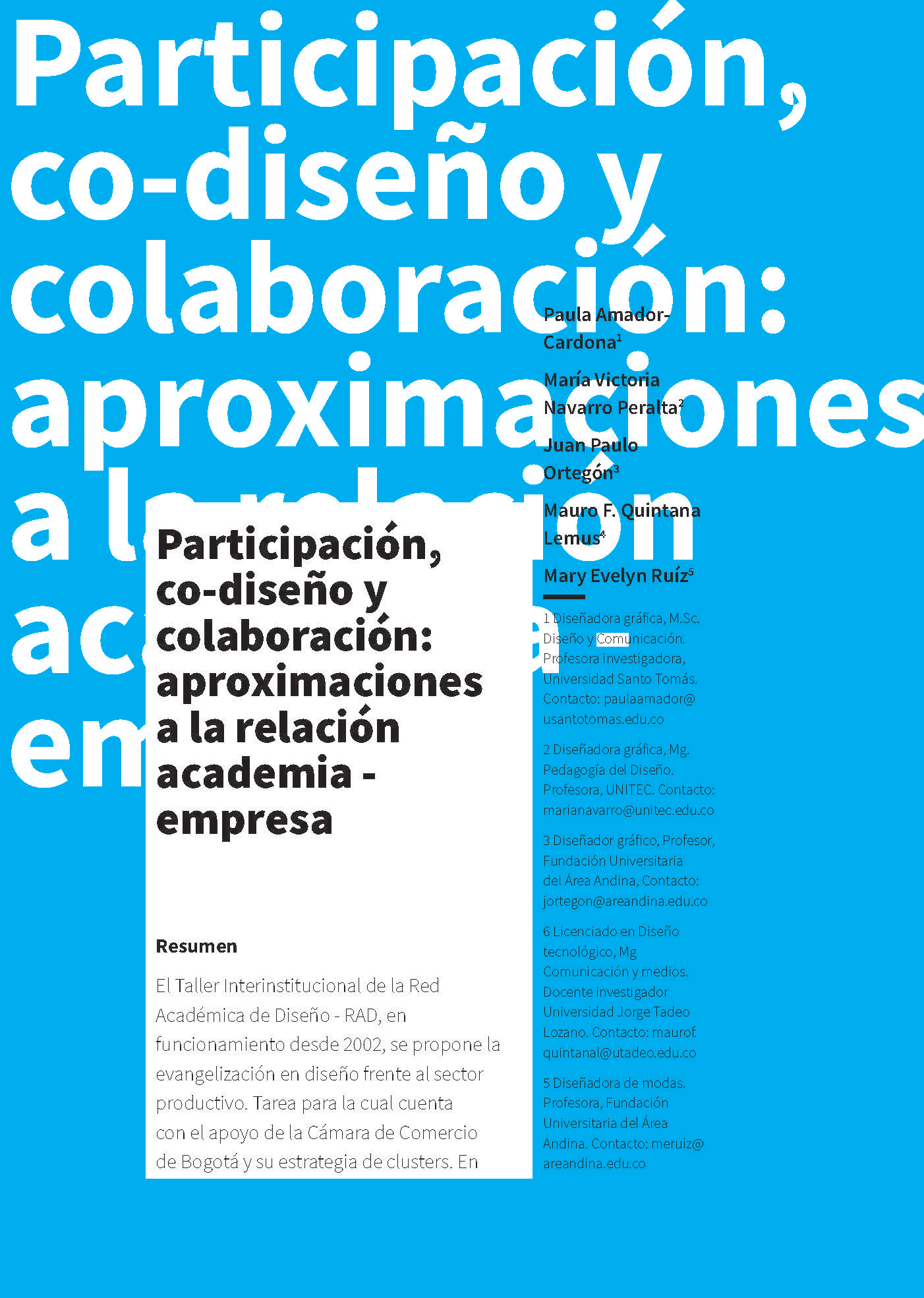 Participación, co-diseño y colaboración