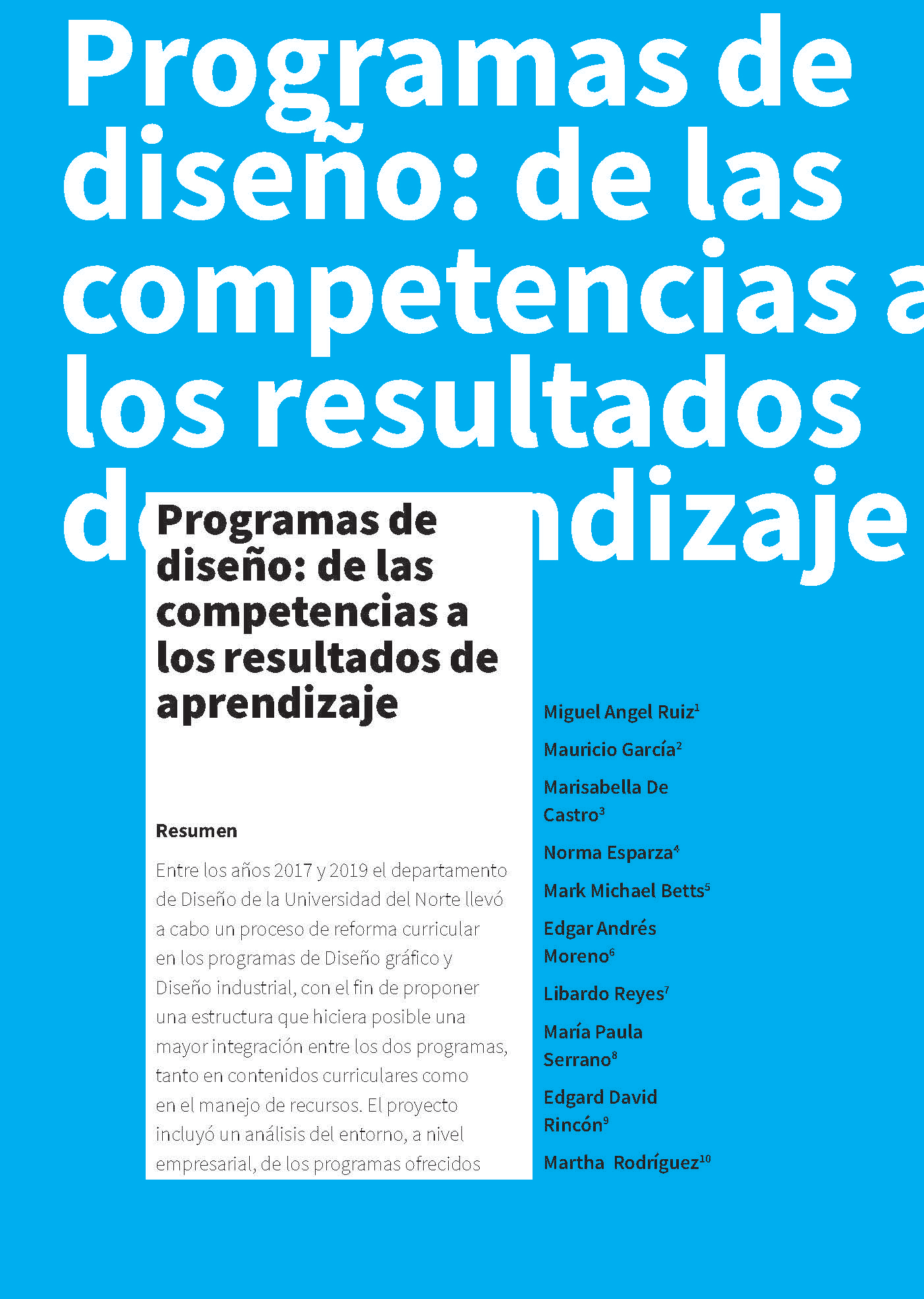 Programas de diseño De las competencias a los resultados de aprendizaje