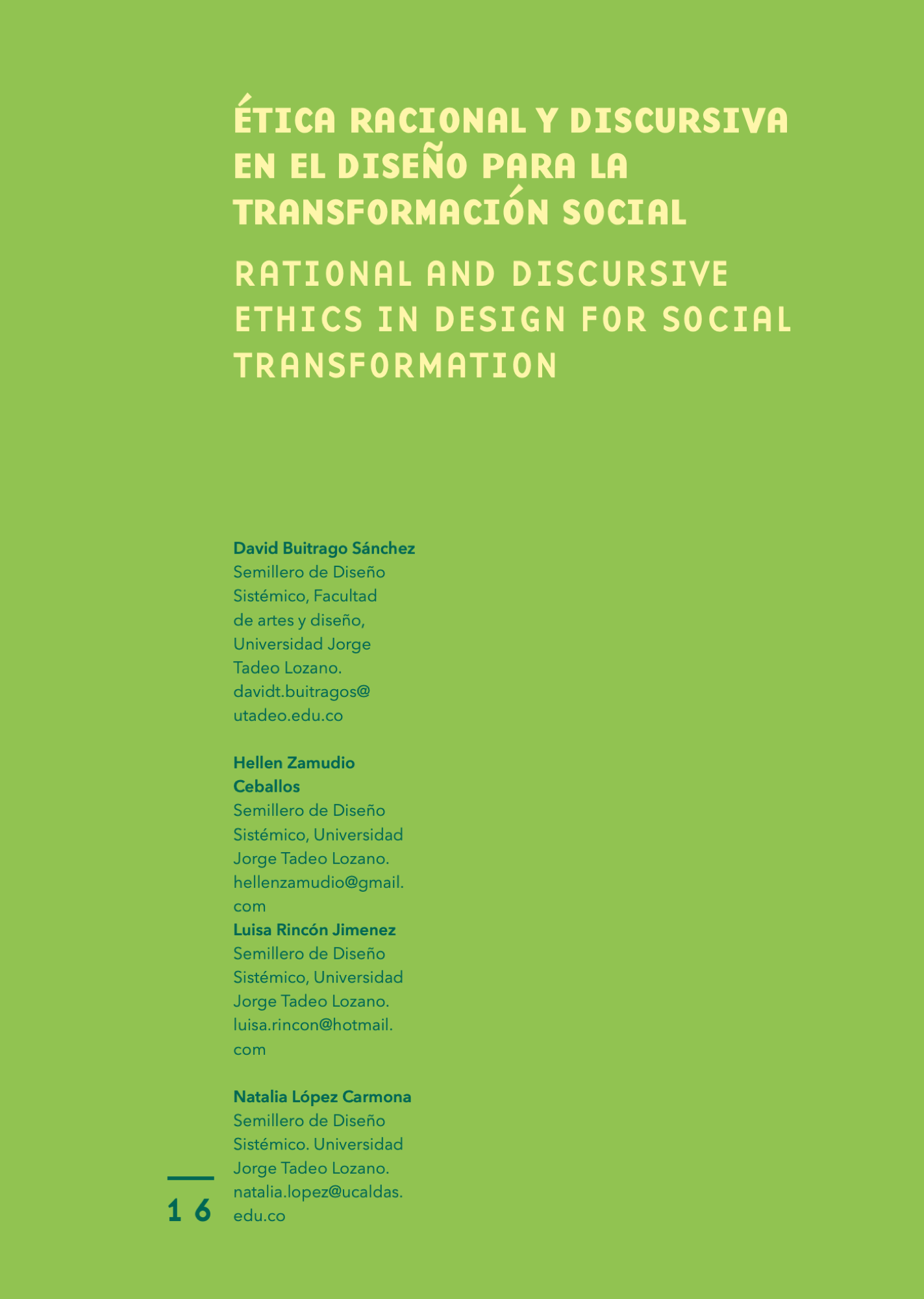 Ética racional y discursiva en el diseño para la transformación social