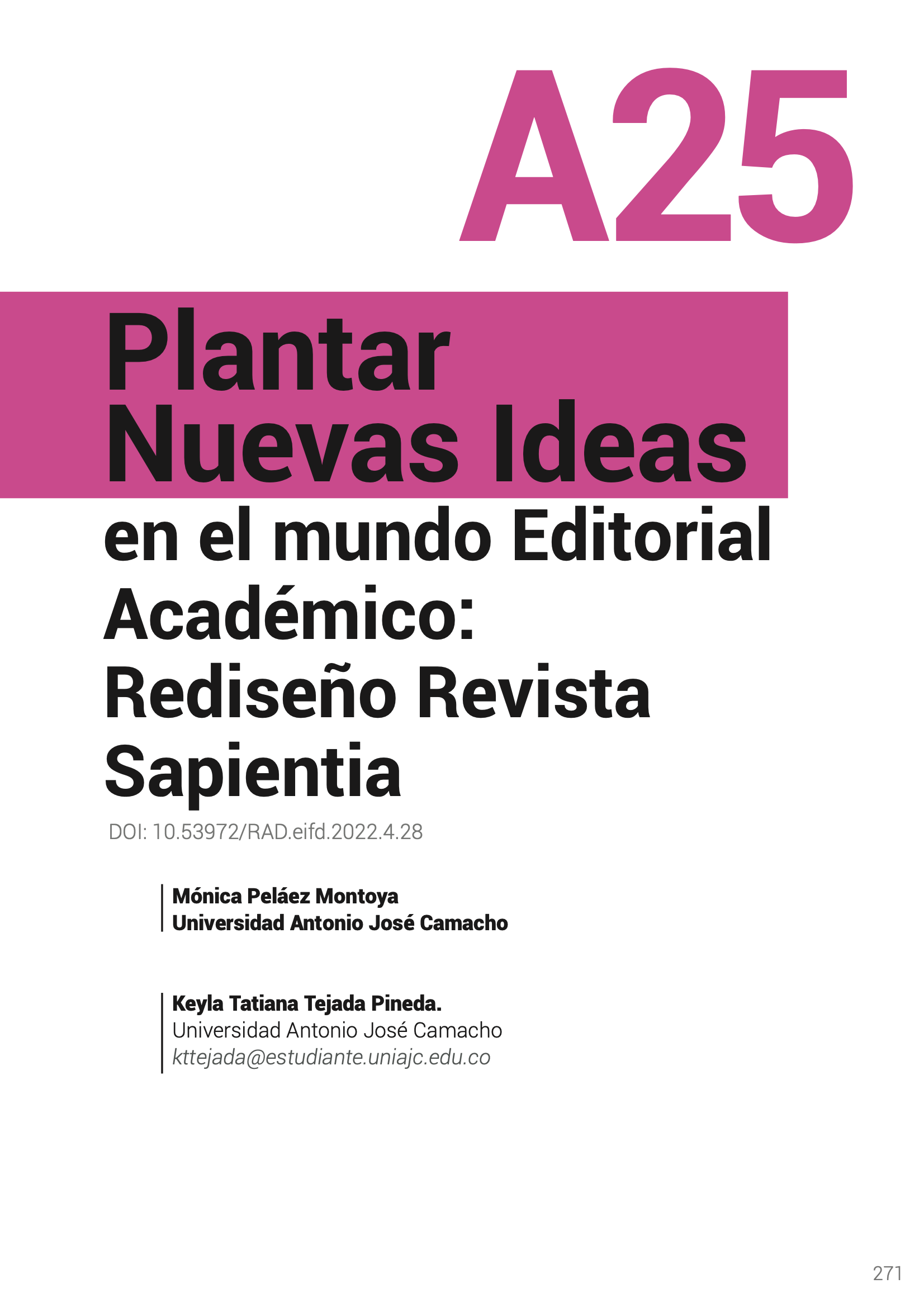 Plantar Nuevas Ideas en el mundo Editorial Académico
