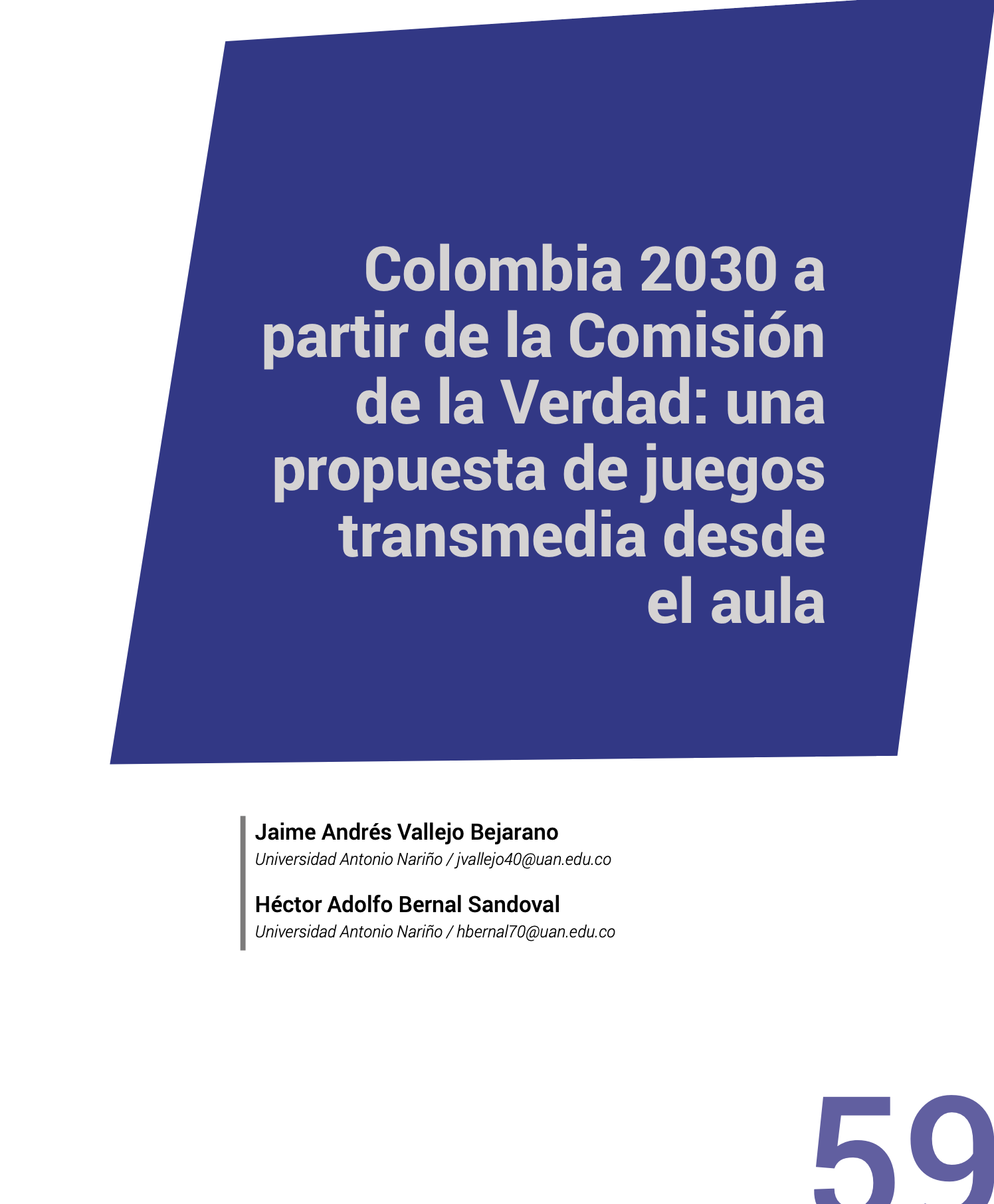 Colombia 2030 a partir de la Comisión de la Verdad