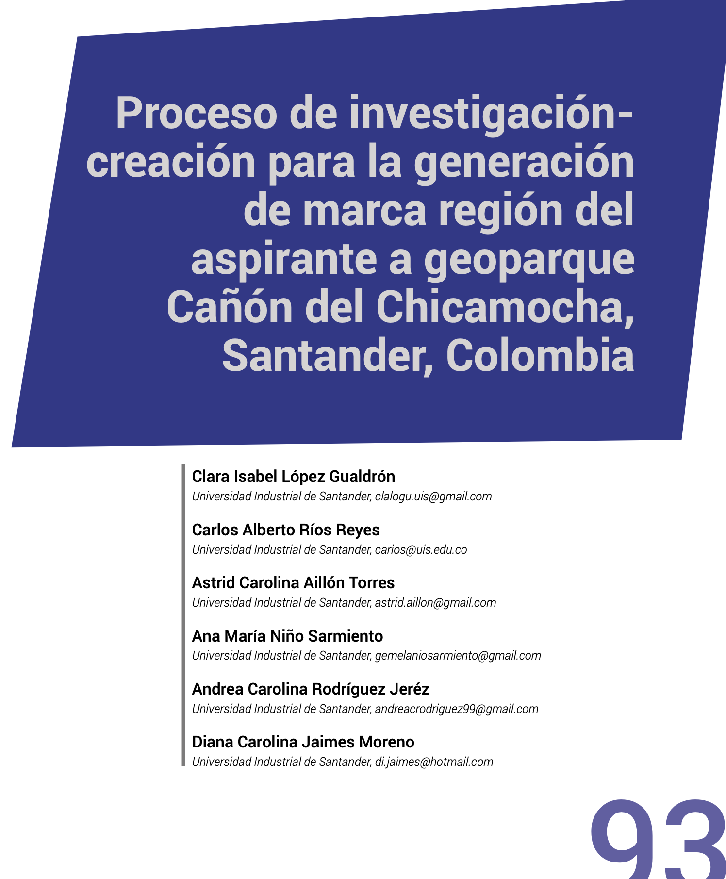 Proceso de investigación-creación para la generación de marca región