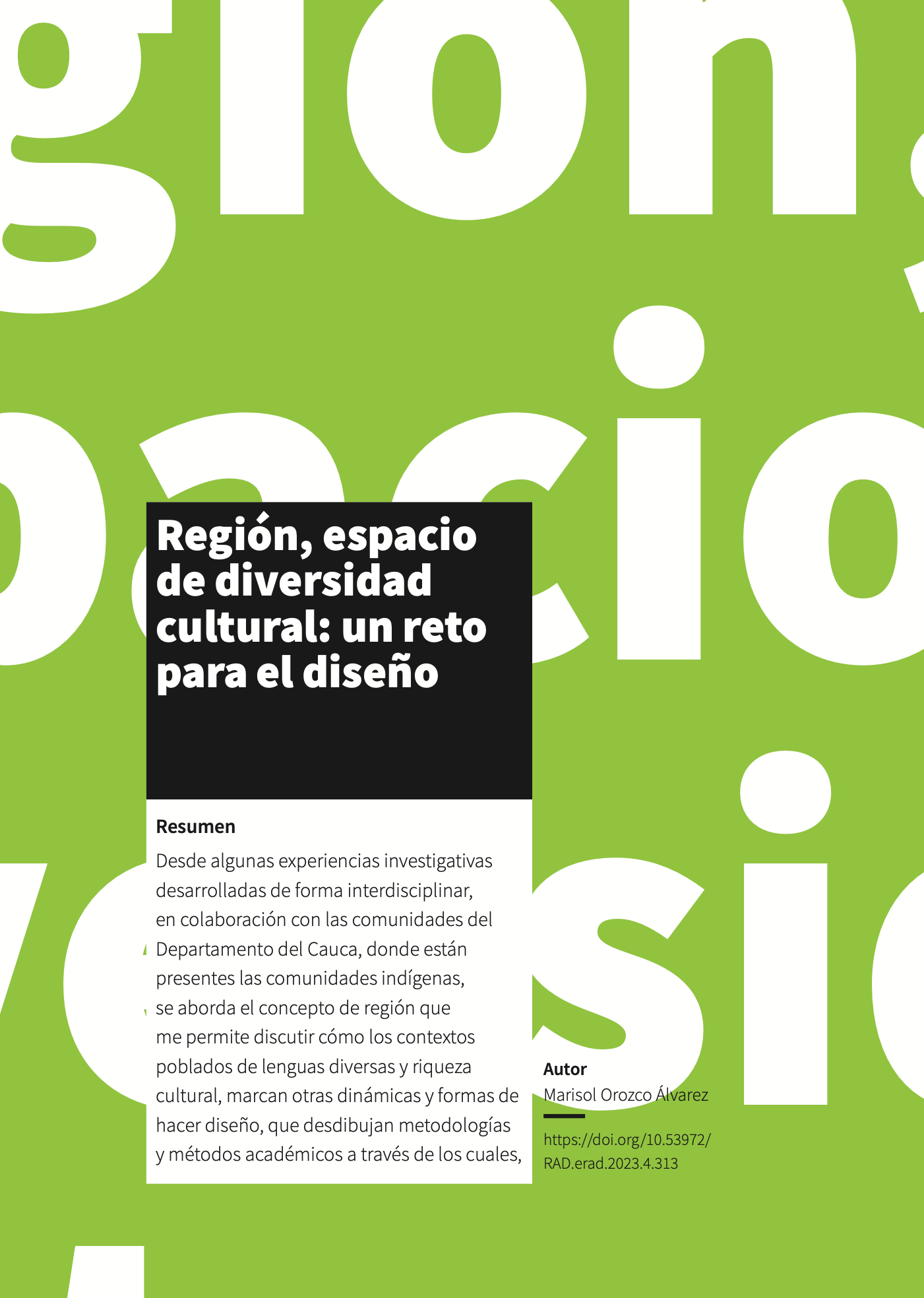 Región, espacio de diversidad cultural