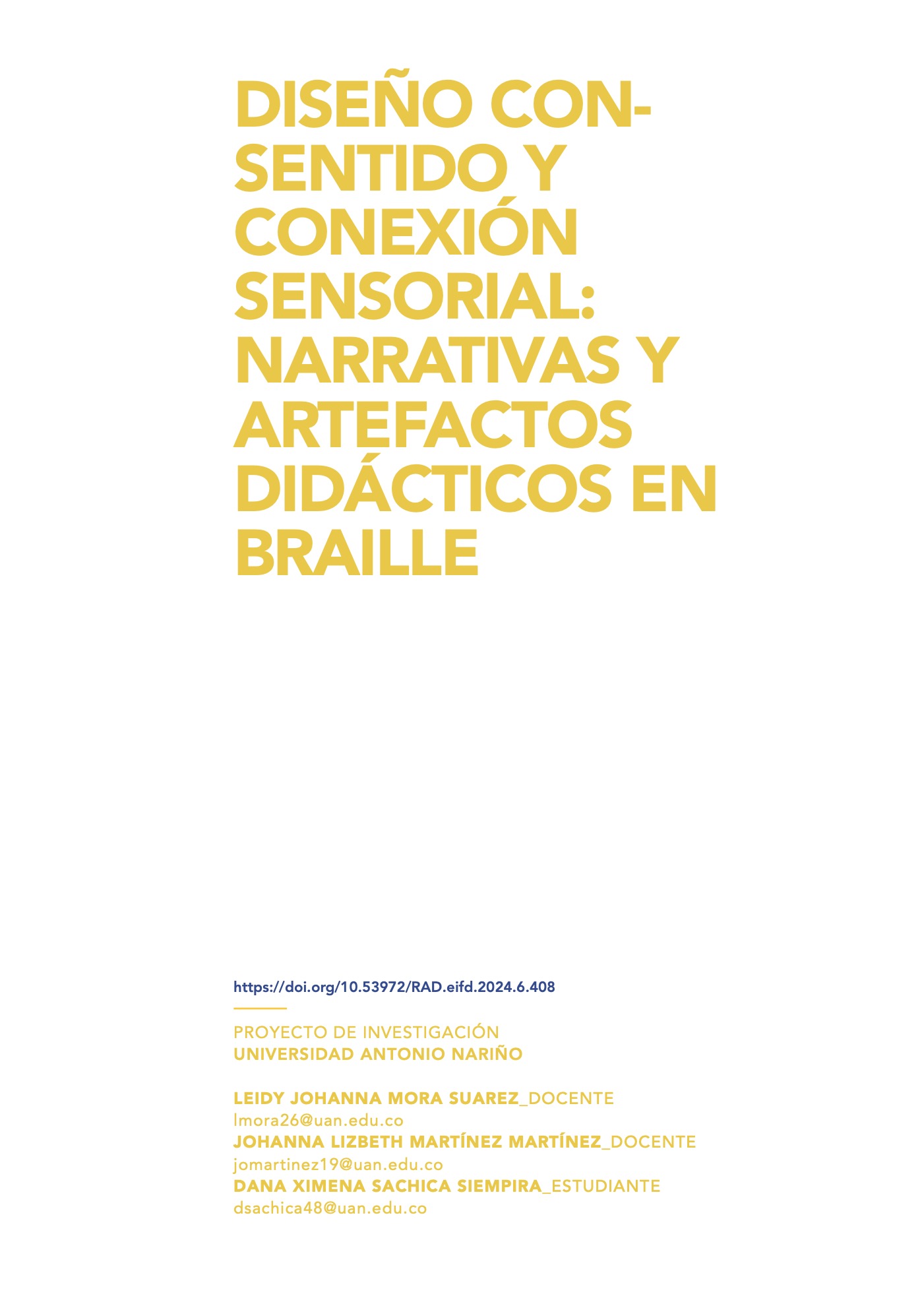 Diseño con-sentido y conexión sensorial