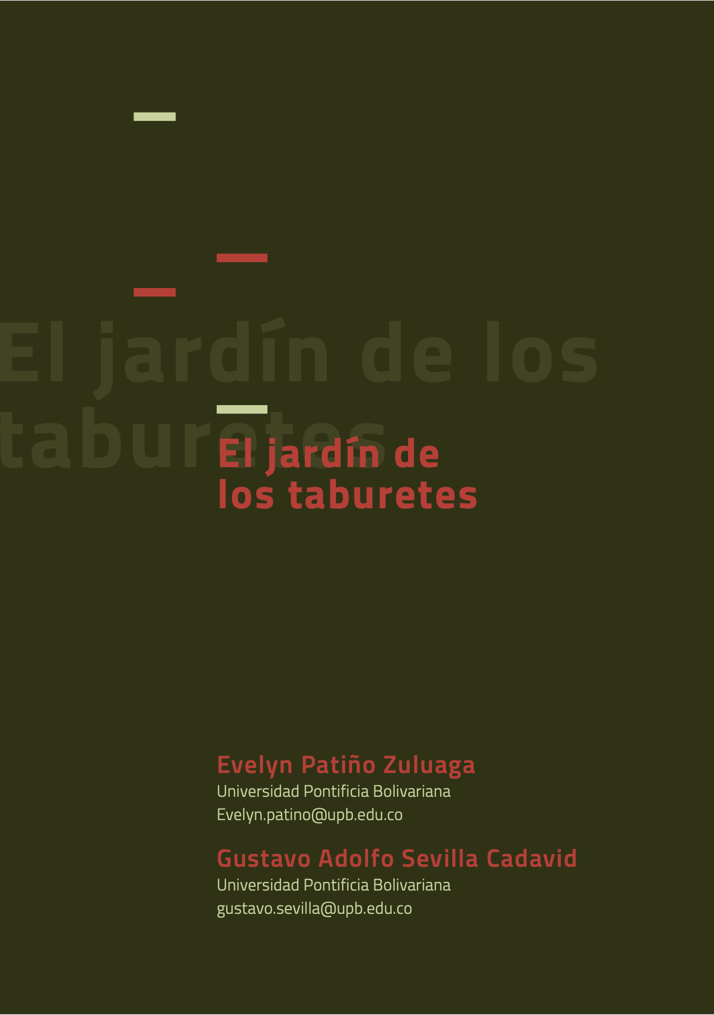 El jardín de los taburetes